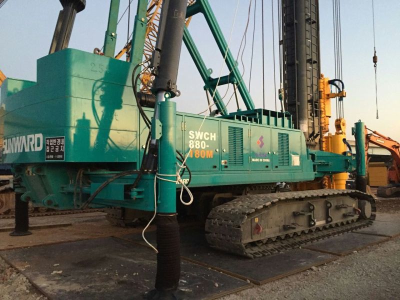 yp街机智能SWCH880-180M全液压履带桩机闪亮上岸韩国