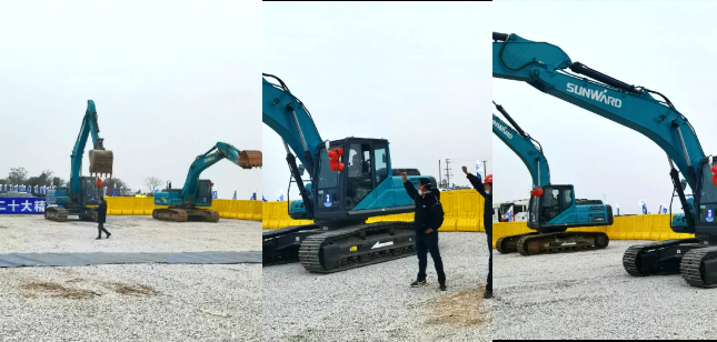 湘江航道虞公港项目开建，，，“yp街机绿”挖掘机强势助阵